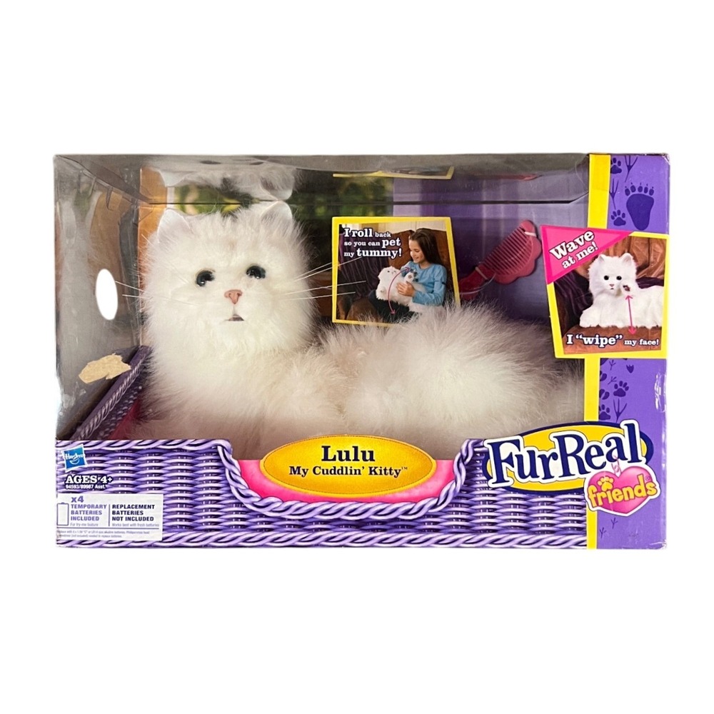 FurReal Friends Lulu My Cuddlin Kitty White Interactive Plush Cat 94593 New